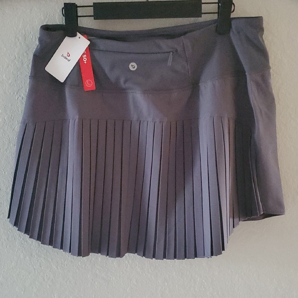 Baleaf Women's Tennis/Pickleball Gray Pleated Skirt